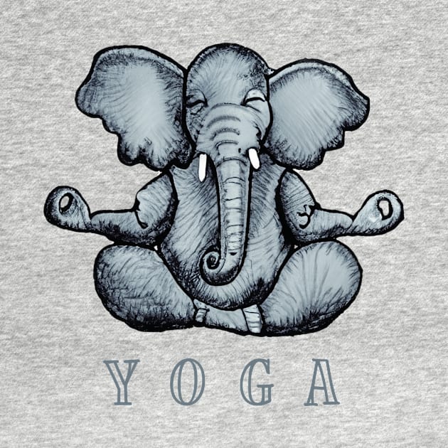 Yoga Elephant by TomiTee